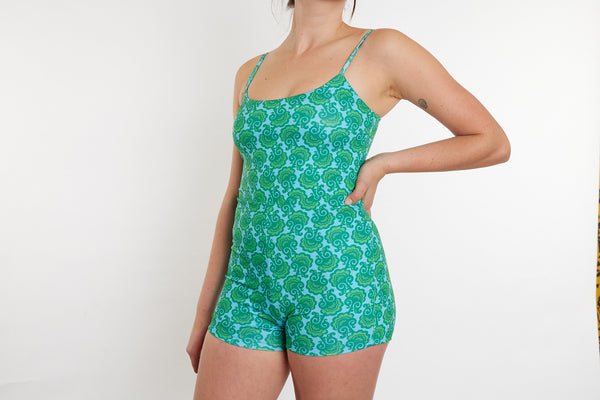 Alex Recycled Boyleg Full Piece Swimsuit - Seaweed Print