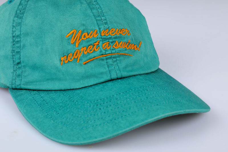 Green 'You Never Regret a Swim' Cap