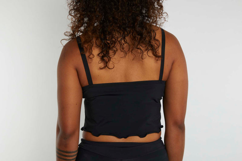 Activity Wear - Recycled Singlet Top Black