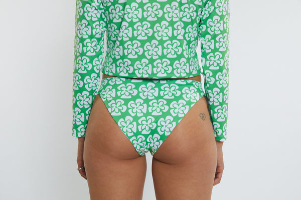 Taylor Recycled Mid Rise Bikini Bottom - Chunky Floral