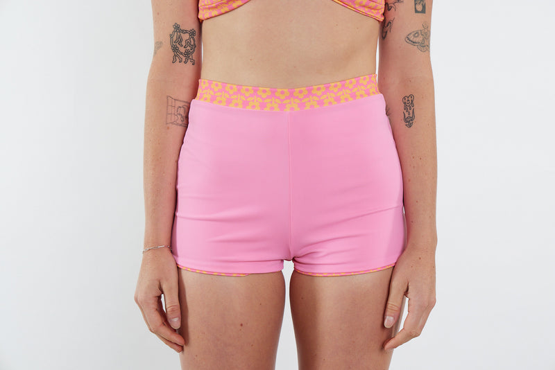 Nicole Recycled High Waist Swim Short - Petal Print