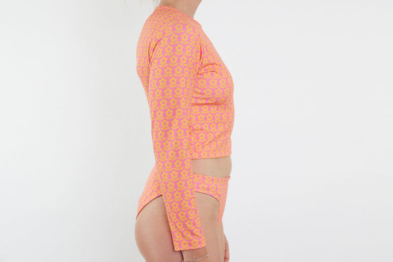 Recycled Long Sleeve Rashie UPF50+ - Petal Print