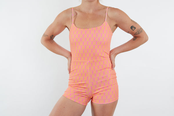 Alex Recycled Boyleg Full Piece Swimsuit - Petal Print