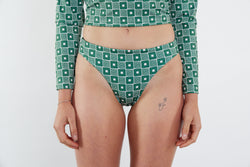 Taylor Recycled Mid Rise Bikini Bottom - Spiral Print