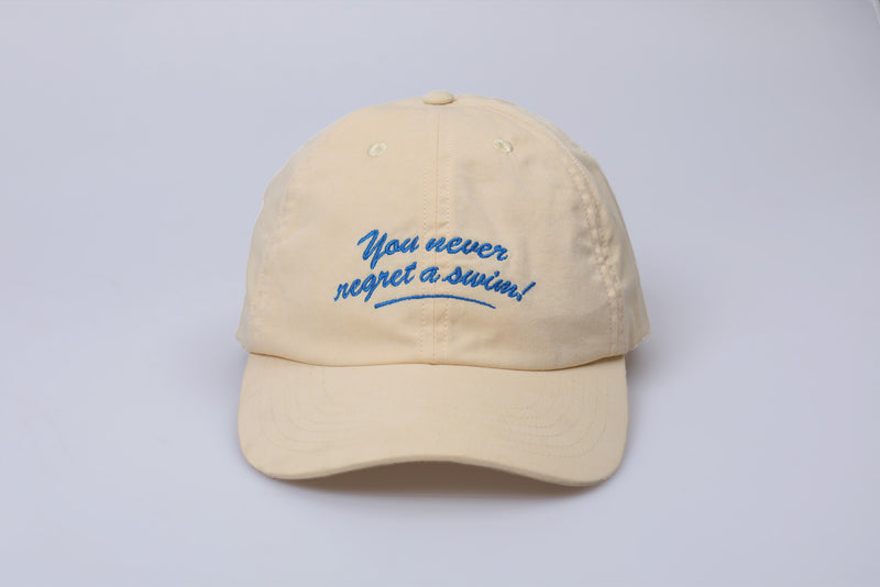 'You Never Regret a Swim' Cap - Yellow
