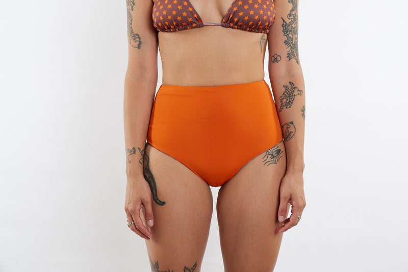 Abbie Recycled High Waist Bikini Bottom - Star Print