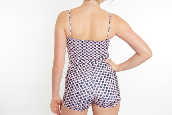 Alex Recycled Boyleg Full Piece Swimsuit - Seaside Daisy