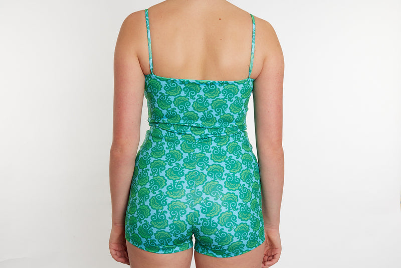 Alex Recycled Boyleg Full Piece Swimsuit - Seaweed Print