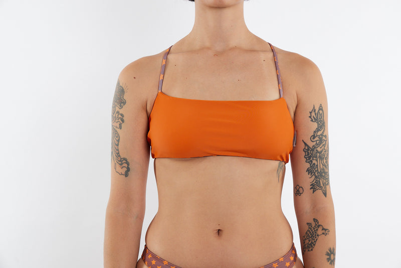 Casey Recycled Bandeau Bikini Top - Star Print