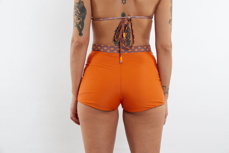 Nicole Recycled High Waist Swim Short - Star Print