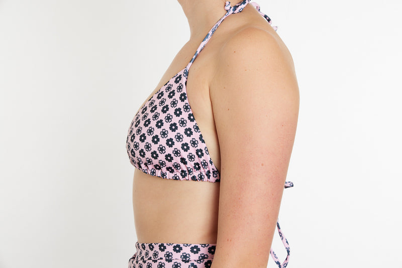 Saturday Recycled Triangle Bikini Top - Seaside Daisy