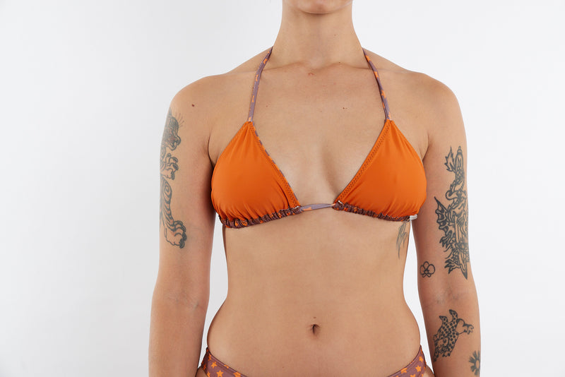 Saturday Recycled Triangle Bikini Top - Star Print