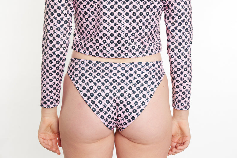 Taylor Recycled Mid Rise Bikini Bottom - Seaside Daisy
