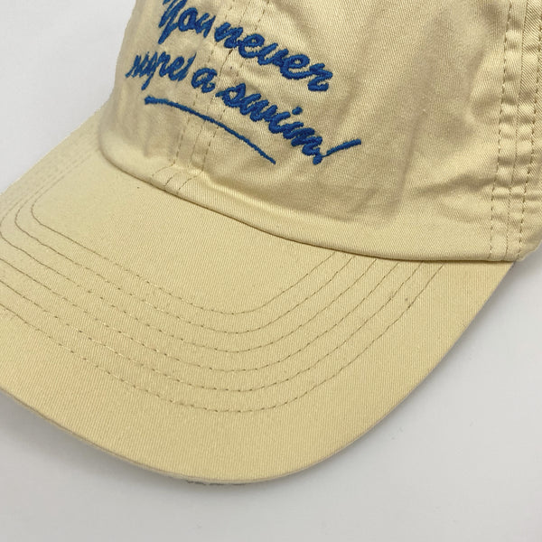 'You Never Regret a Swim' Yellow Cap - Seconds Sale
