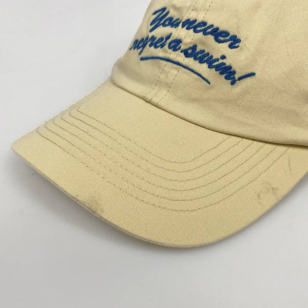 'You Never Regret a Swim' Yellow Cap - Seconds Sale