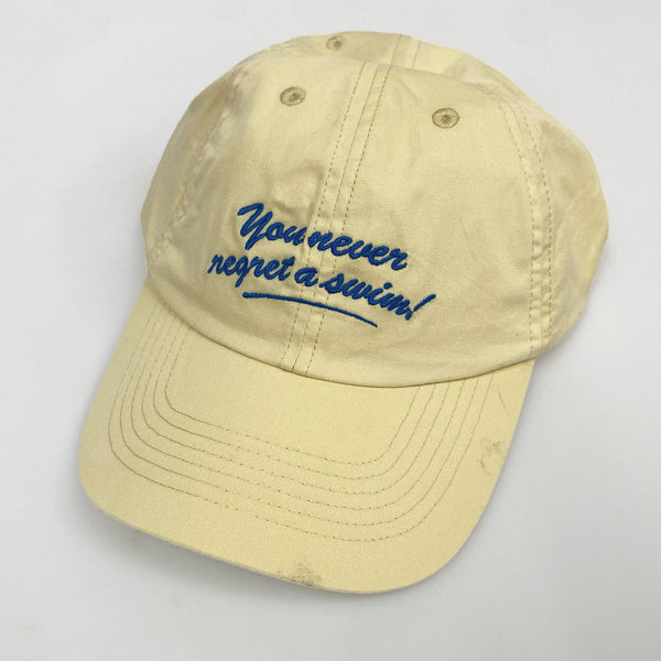 'You Never Regret a Swim' Yellow Cap - Seconds Sale