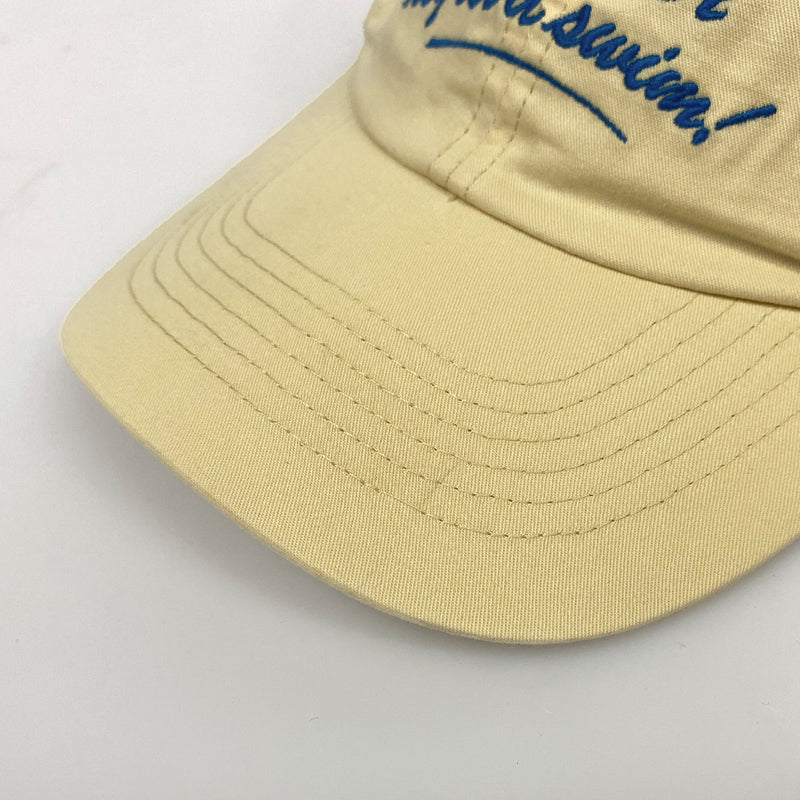 'You Never Regret a Swim' Yellow Cap - Seconds Sale