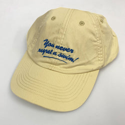 'You Never Regret a Swim' Yellow Cap - Seconds Sale