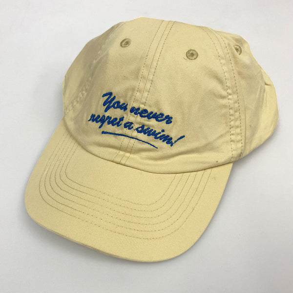 'You Never Regret a Swim' Yellow Cap - Seconds Sale