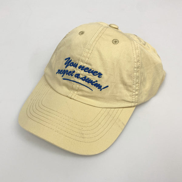 'You Never Regret a Swim' Yellow Cap - Seconds Sale