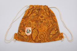 Vintage Towel Drawstring Back Pack - Brown Orange
