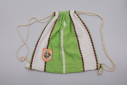 Vintage Towel Drawstring Back Pack - Green Stripe