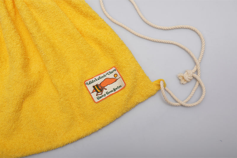 Vintage Towel Drawstring Back Pack - Yellow Uluru