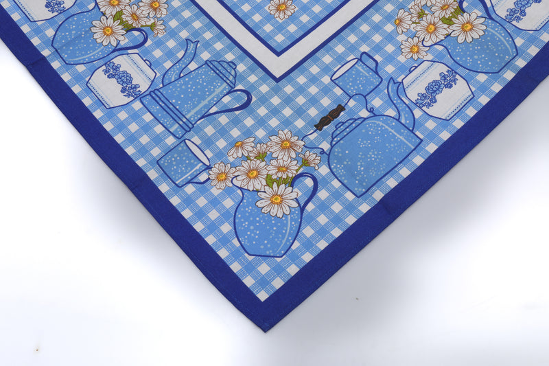 Tea Time Blue Gingham Table Cloth