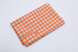 Orange Gingham Table Cloth