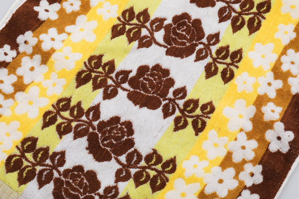 Brown Yellow Floral Towel