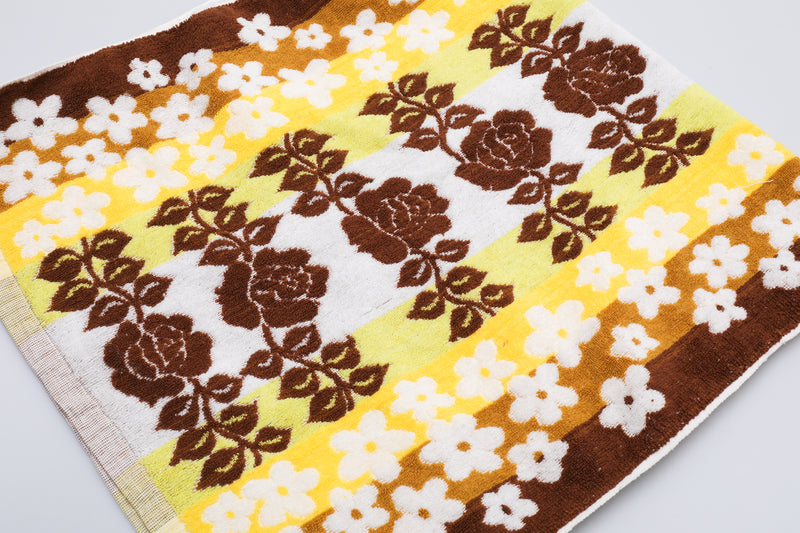 Brown Yellow Floral Towel