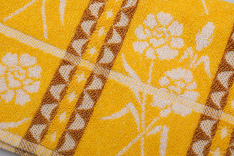 Yellow Floral Geo Towel