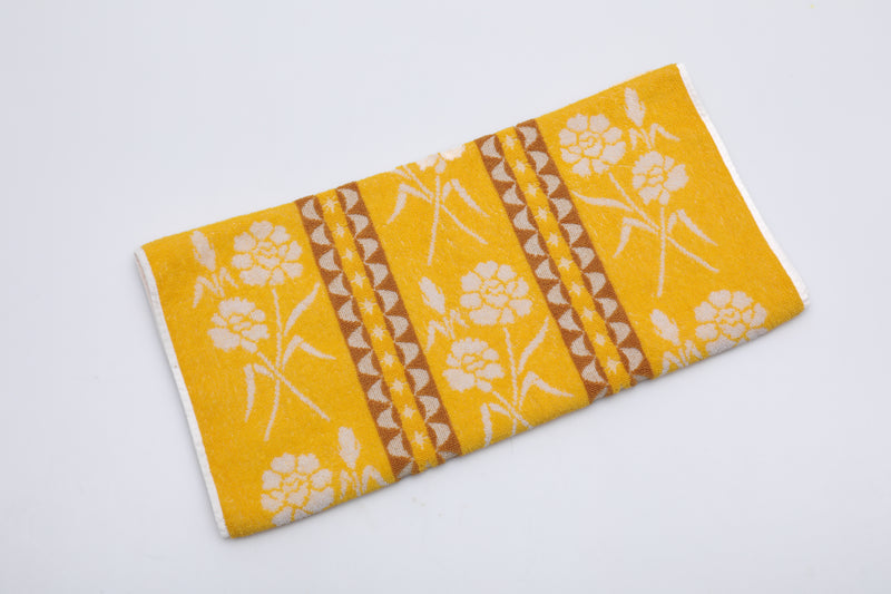 Yellow Floral Geo Towel