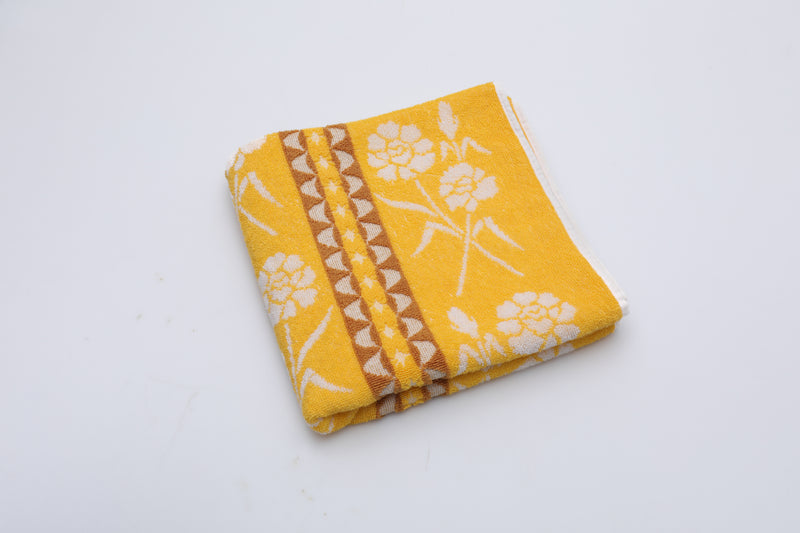 Yellow Floral Geo Towel