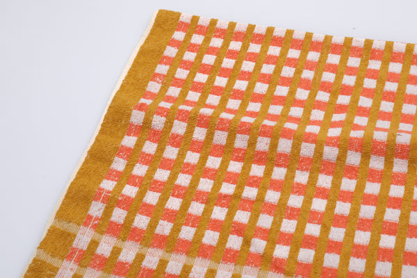 Orange Brown Check Towel