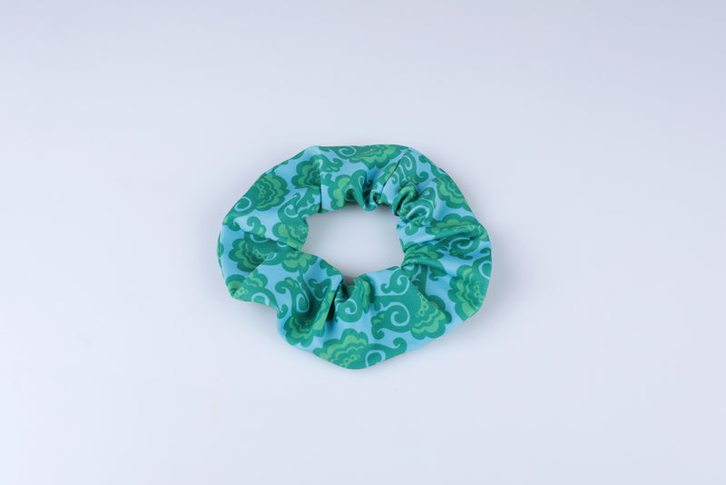 Recycled Scrunchie - Seaweed Print