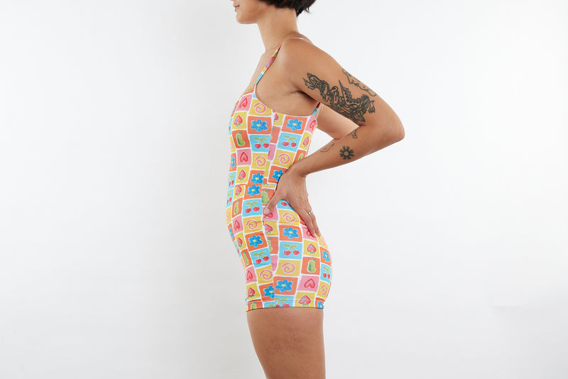 Alex Recycled Boyleg Full Piece Swimsuit - Fruit Cup