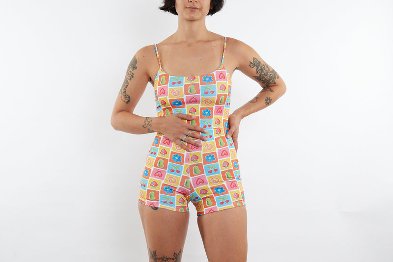 Alex Recycled Boyleg Full Piece Swimsuit - Fruit Cup
