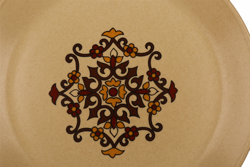 Floral Tile Lunch Plate Set