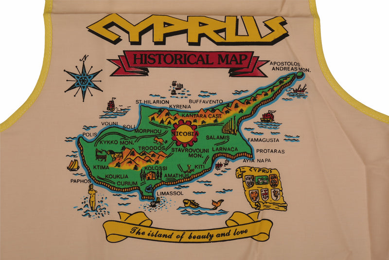 Cyprus Historical Map Apron