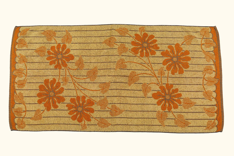 Multicolour Striped Floral Towel
