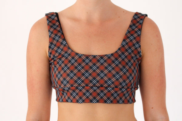 Amber Top - Dark Tartan