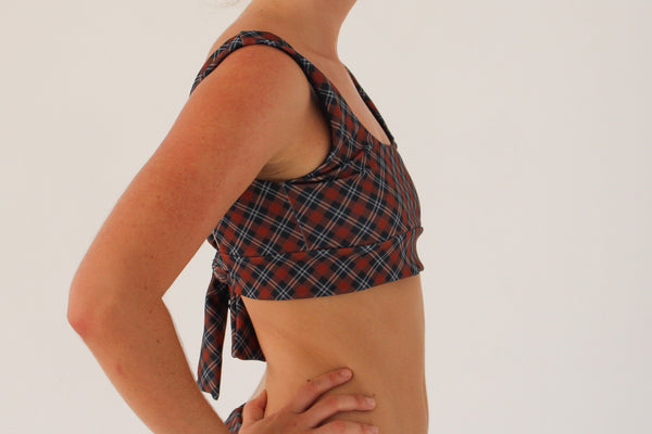 Amber Top - Dark Tartan
