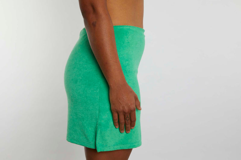 Activity Wear - Skort Green Terry Towelling