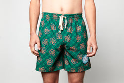 Green Hibiscus Boardie