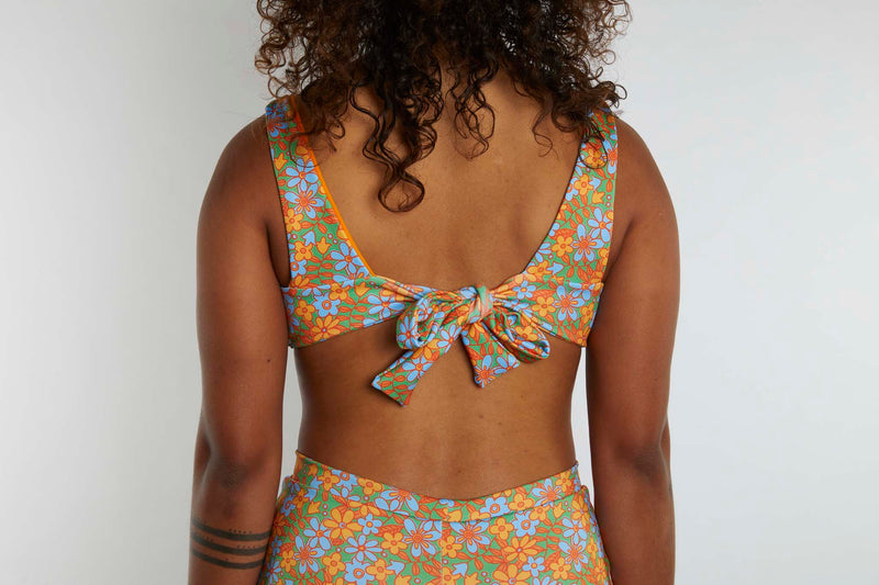 Lena Recycled Twist Bikini Top - Wildflower