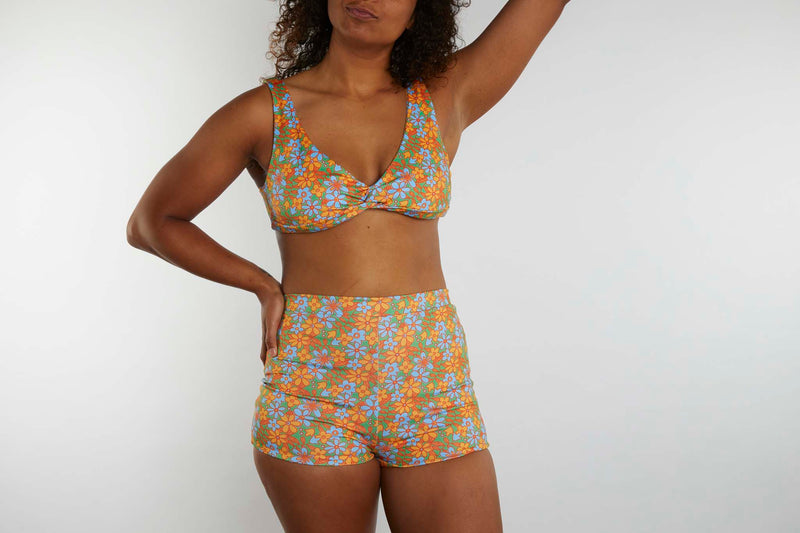 Lena Recycled Twist Bikini Top - Wildflower