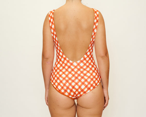 Mia Full Piece - Brushstroke Gingham