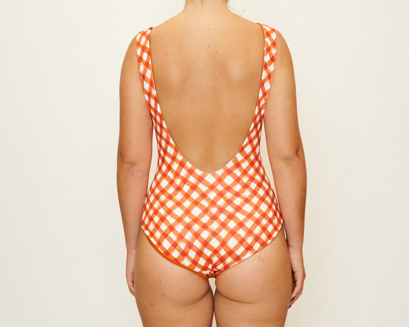 Mia Full Piece - Brushstroke Gingham