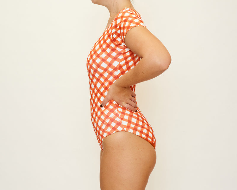 Tessa Full Piece - Brushstroke Gingham